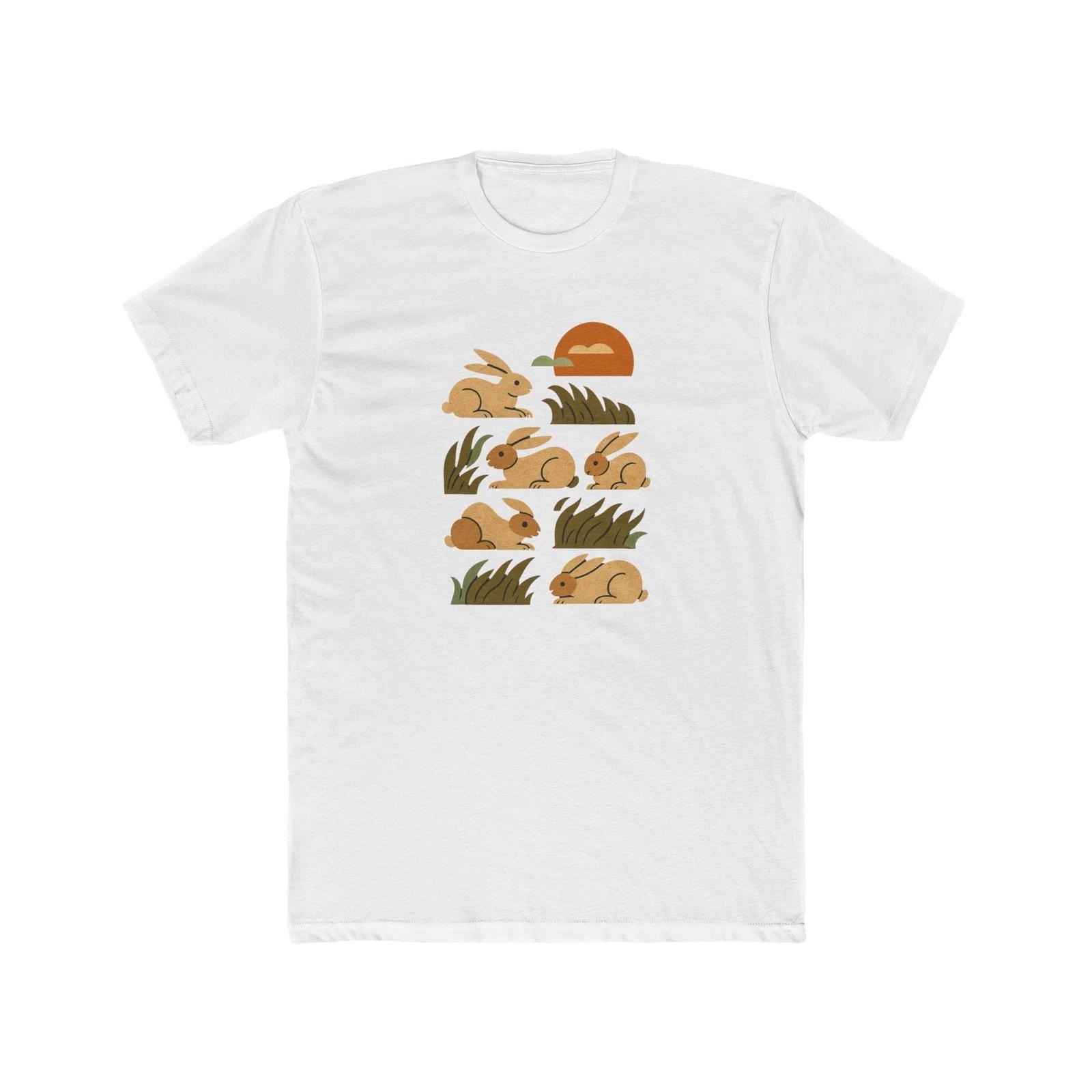 Cute Rabbit Pals Friendship Graphic T-Shirt L