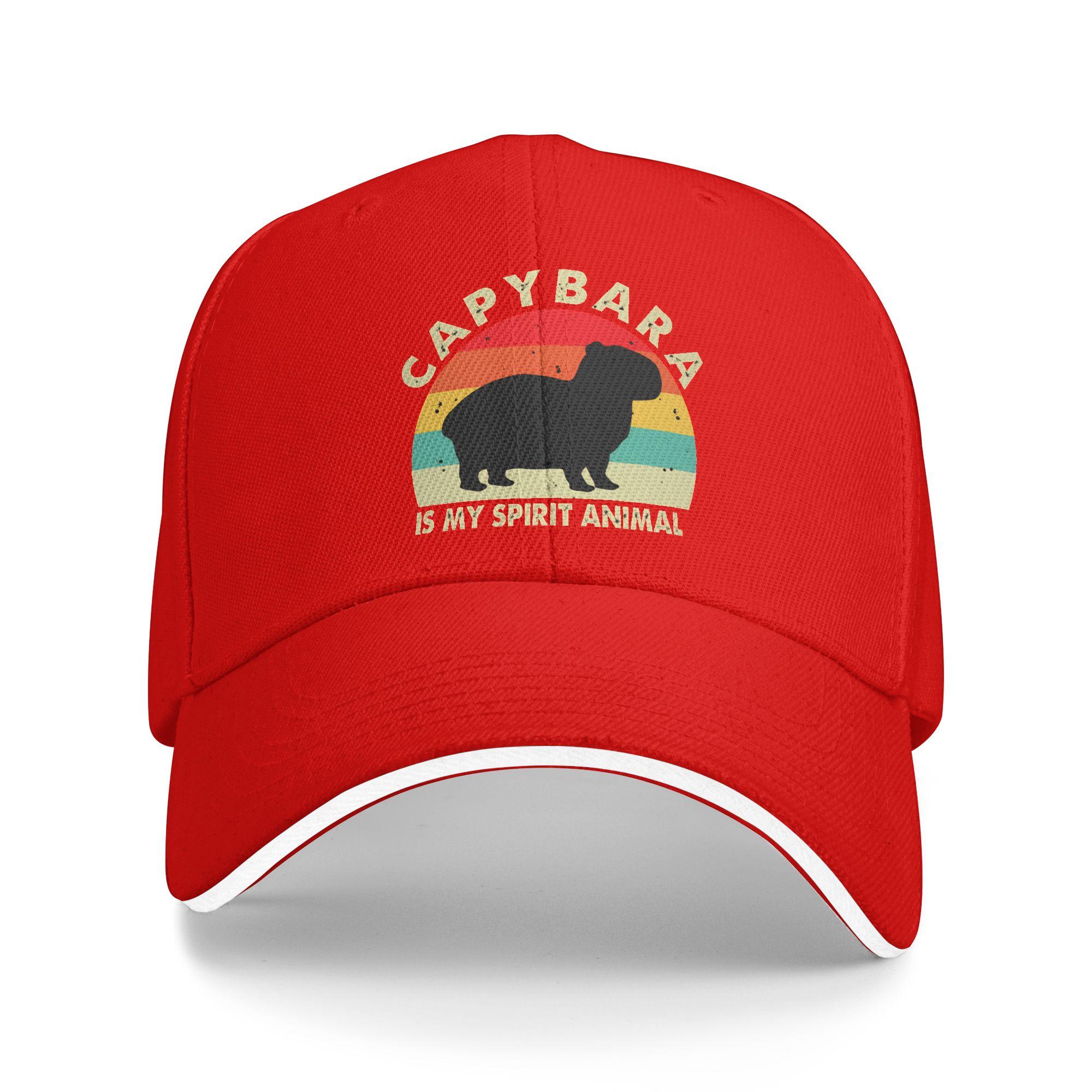 

Capybara Is My Spirit Animal Casual Baseball Cap Running Hippie Hip Hop Hats Summer Sun Visor Women Men Trendy Snapback Cap One Size