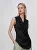 Abito in Acetato Haute Couture Scollo a V Senza Maniche per Resort, Matrimoni e Feste Serale