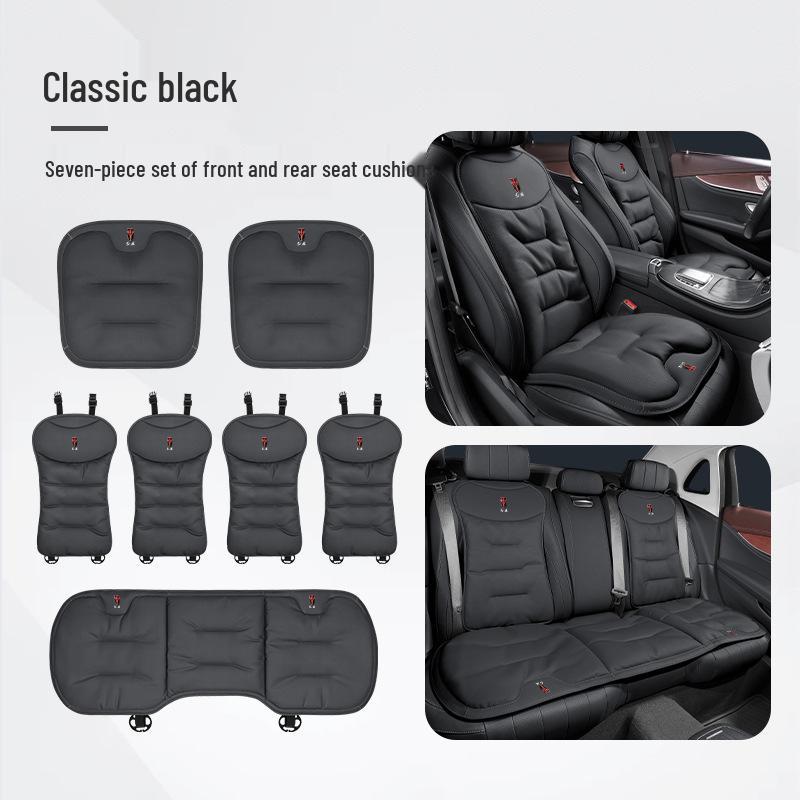 Breathable Nappa Leather Car Seat Cushion for Hongqi Models (H5, H7, H6, E-H9, HS7, HS5, EQM5, HS3) - All Seasons Universal Fit