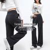 HSTYLE Women's High-Waisted Fleece Wide-Leg Casual Pants
