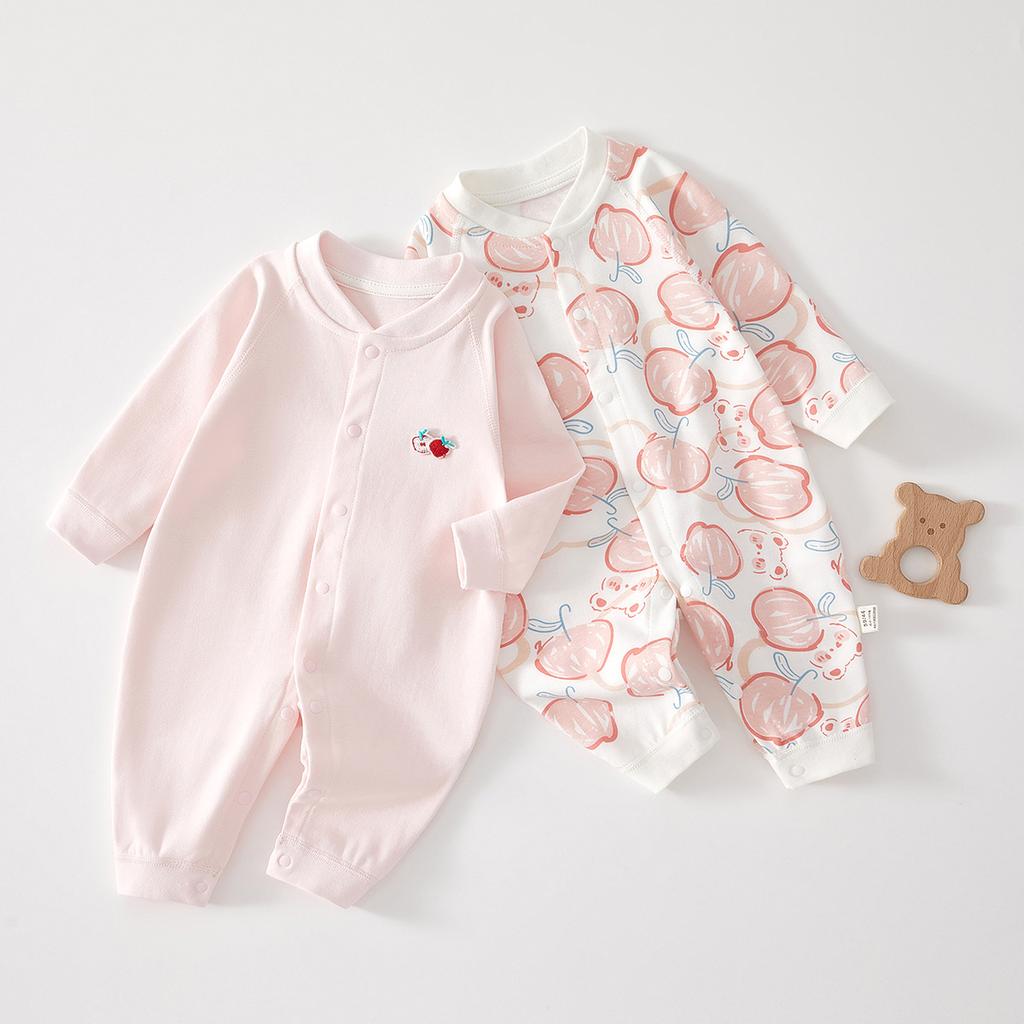Baby Cotton Romper Long Sleeve Newborn Infant Onesie Spring Autumn Soft Pajamas Crawling Clothes for Boys Girls
