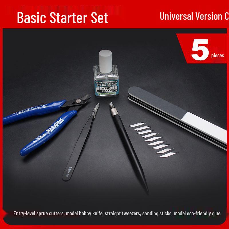Gundam Model Beginner Kit: Sharp Nippers & Polishing Tools