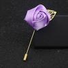 Elegant Rose Corsage Brooch Red Blossom Flower Pin with Long Needle Clasp for Women Men Versatile Lapel Accessory for Jacket Dress Suit
