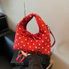Niche design bag women's new retro polka dot shoulder messenger bag casual portable dumpling bag