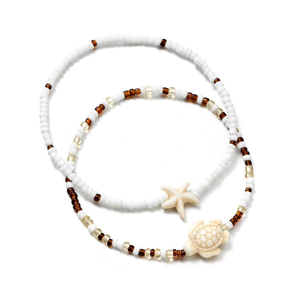 

Набор из 2 штук. Два украшения для ног. Украшения на морскую тематику. Женские украшения. Новая подвеска-браслет на ногу.