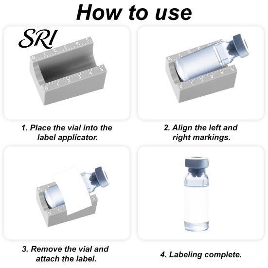 10ml Bottle Label Applicator Vial for 3ml Vials Labeling Application Tool Small Jars Essential Oils Containers Bottles Spice Labeler