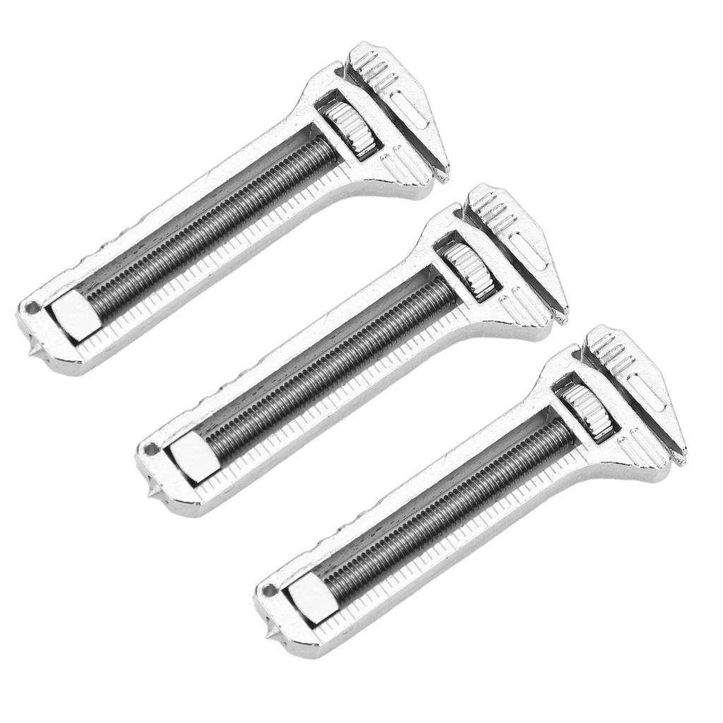 3PCS Mini Multitool Wrench Adjustable Wrench Multifunctional Bottle Opener for Backpacking Camping Hiking