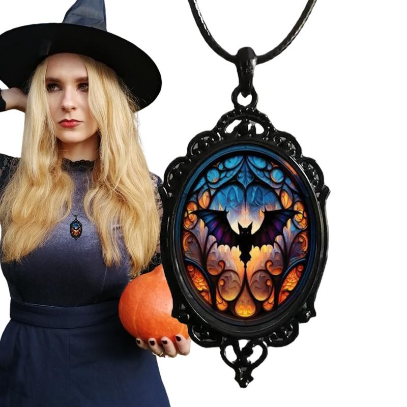 Halloween Halskette für Damen Legierung Vintage Halskette Halloween Schmuck Modeschmuck Halsketten Trendige Halsketten