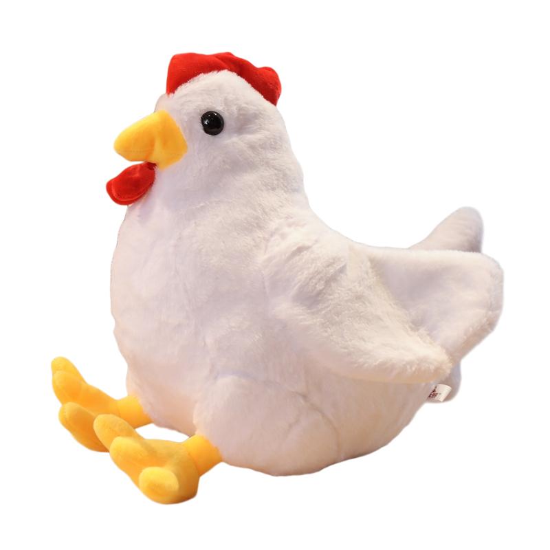 30cm Fetter Hahn Hahnen Plüschtier Gefüllt Braun Weiß Bauernhof Cartoon Tier Schlafbegleiter Beruhigendes Geschenk 30cm