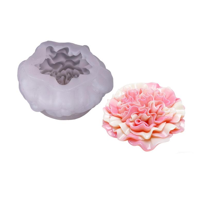 3D Blomform Blomform Silikonformar Gör-det-själv Is Bakverk Gelé Godisformar Choklad Sockerhantverk Silikon Tvålform Kök