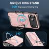 For iPhone 17 Pro Max Case Compatible with MagSafe Rotating Ring Kickstand PC + TPU Shockproof Phone Cover