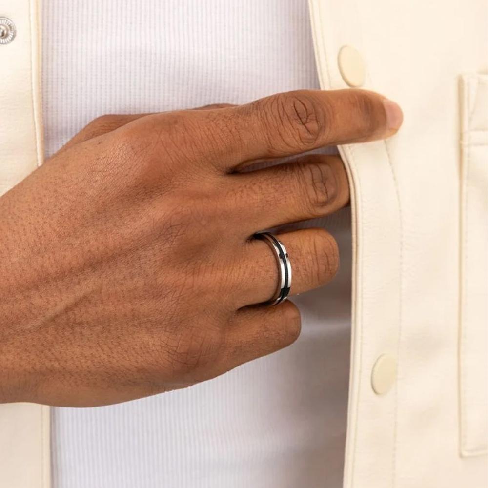 Pig&Hen Navak 4 Ring - Navy X Silver