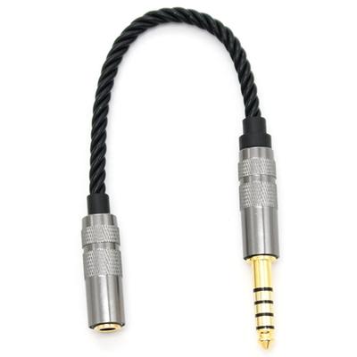 HIFI 4.4MM Balanced Headphone Adapter Audio Cable Accessory Part Component 4.4 XLR 4 Pin Male To Female Angle