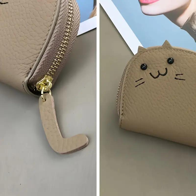 Tegneserie katteformet design Lommebok Kvinner Multi-kort-spor Holder Søt mote imitert lær myntveske Kreativ ID-kortholder