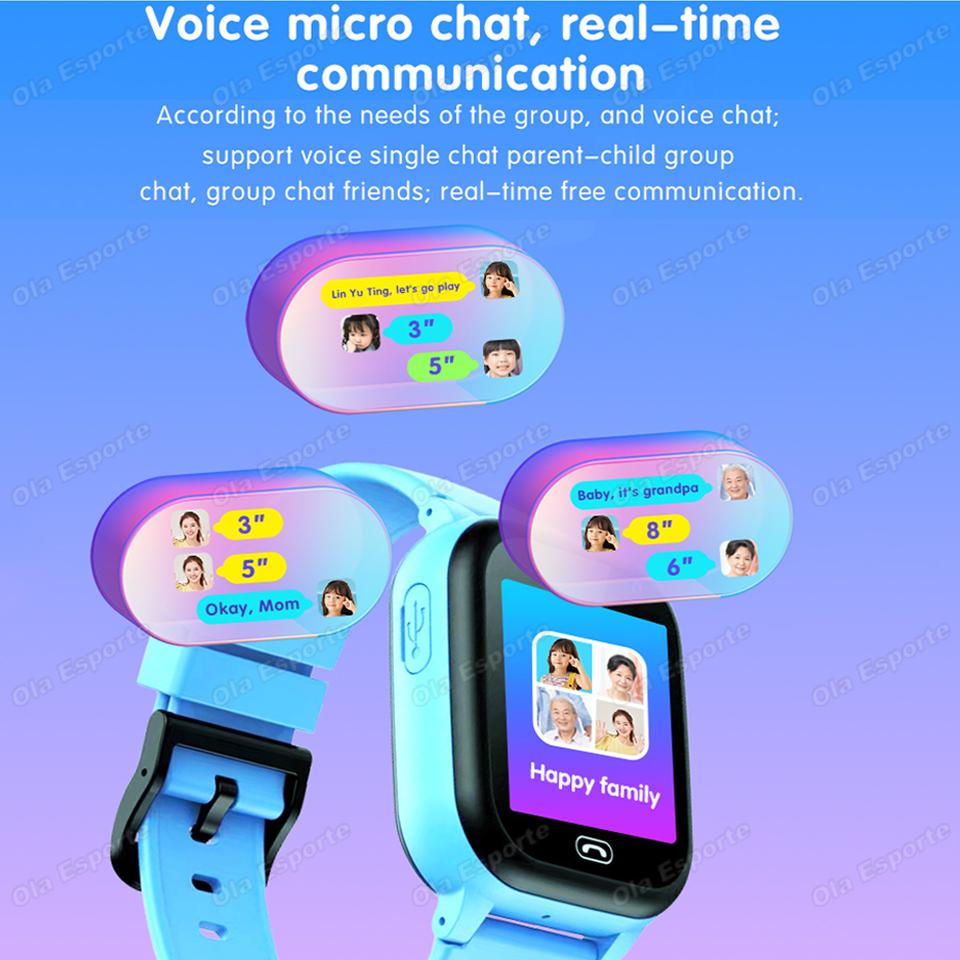 Kids Smart Watch Multifunctional Waterproof SOS GPS Camera HD Call Voice Chat Games LED Flashlight Weather Alarm Smartwatch