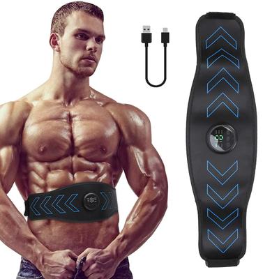EMS Muscle Stimulator Abs Trainer Abdominal Toning Belt USB Recharge Body Shaping Belly Weight Loss Home Fitness Equiment Unisex