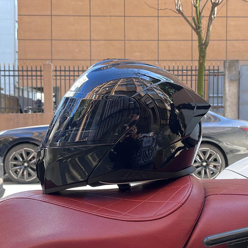 2025 Orz motorcycle helmet, men's and women's reversible helmet, motorcycle half full helmet, cool street bike all year round