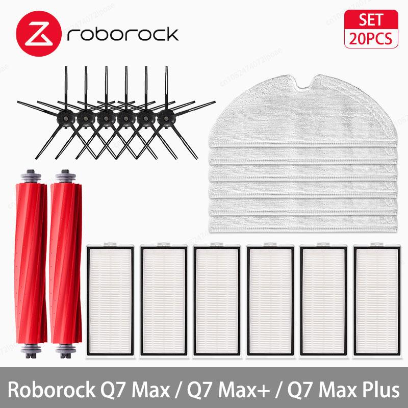 Roborock Q7 Max / Q7 Max+ / Q7 Max Plus Robot Vacuum Cleaner Accessories Side Brush Hepa Filter Mop Cloth Dust Bag Spare Parts