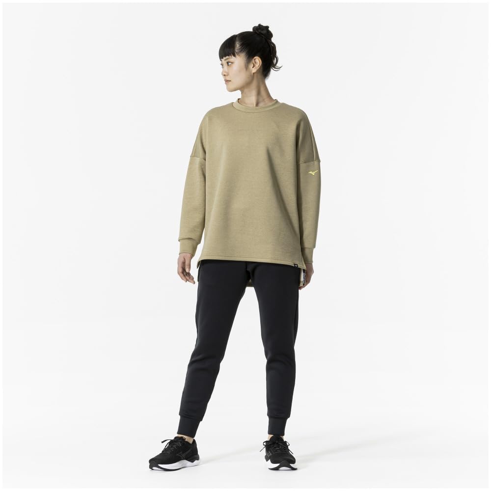 Stretch Crew Neck Training Easy to Move Kelp Green Size 32MCA332 Sweatshirt, in, Heather, L,