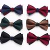 Solid Color Matching Double-Layer Bow Tie Men'S Business British Style Suit Accessories Wedding Bow Tie