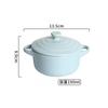 Water Separated Stewing Cup Light Luxury Ceramic Double Ear Stewing Pot with Lid Household Special Bowl