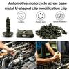 100/200ks Samovrtné šrouby M4 M5 Kovová spona pro upevnění Sada spon a šroubů typu U Pro upevnění Auta Motocyklu Ebike Atv
