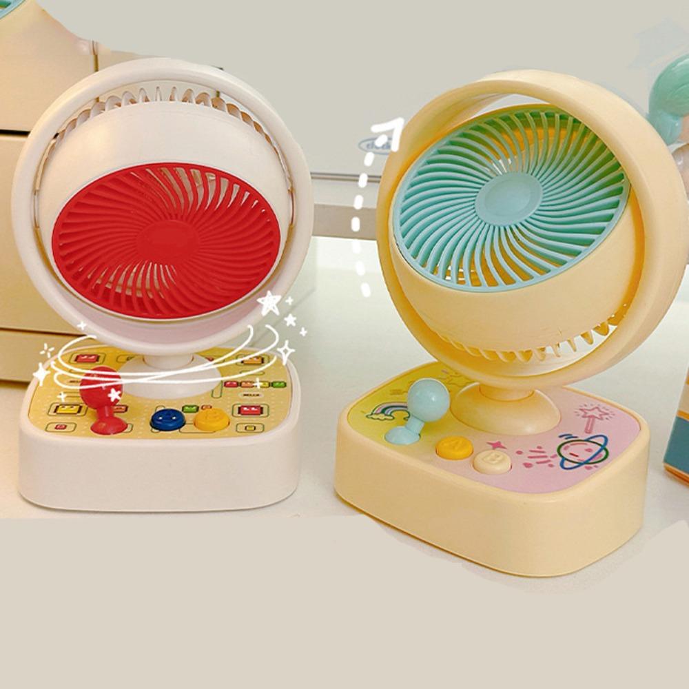 

Малошумный электрический вентилятор с регулируемым поворотом головы, мультяшный настольный вентилятор, студенческий Style-A