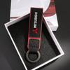 Cxbkdv1 New Suede Leather Anti-Lost Car Key Chain Pendant Buckle For Mitsubishi Eclipse Lancer Outlander Pajero ASX Colt Space Triton Ex