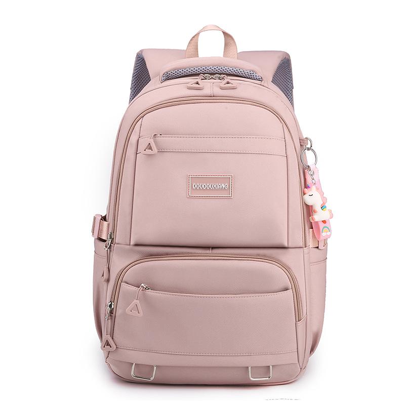 School bag women's large-capacity new middle and high school students backpack multi-compartment can be set trolley case travel backpack