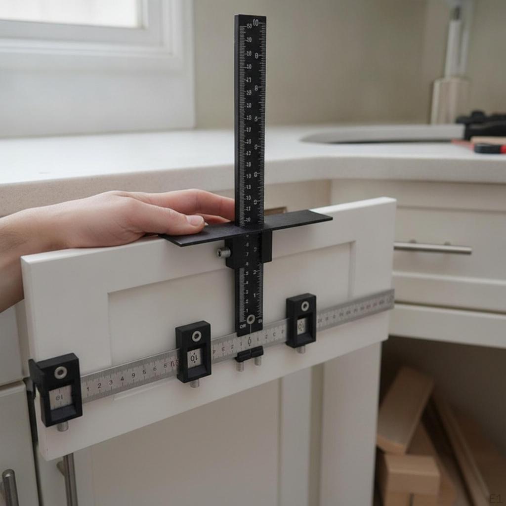 Cabinet Hardware Jig Adjustable Handle HighPrecision Drill Guide Template for