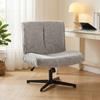 Swivel Accent Chair, Velvet Upholstered Lounge Chair with Height Adjustment for Living Room Office, Grey