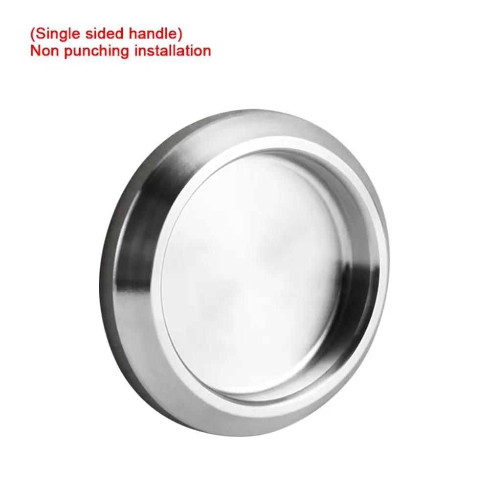 Glass Doors Invisible Door Handle Stainless Steel Sliding Cupboard Bathroom Embedded Door Handle Ring Pull Furniture Hardware