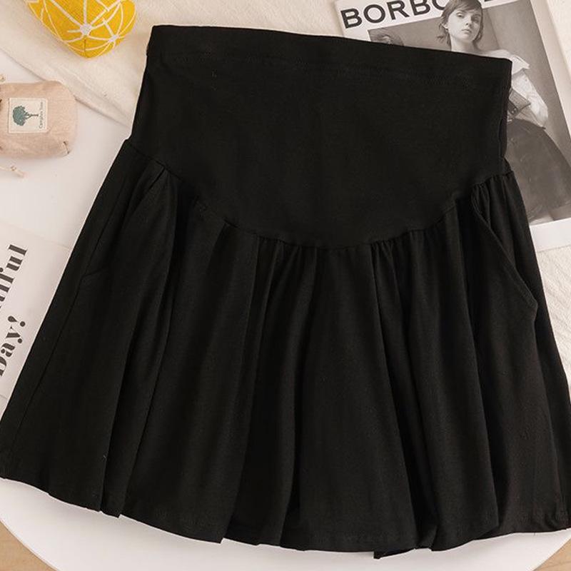Maternity Summer Low Waist Loose Shorts - Adjustable Wide Leg, Belly Covering, Plus Size Abdominal Support, Four Colors