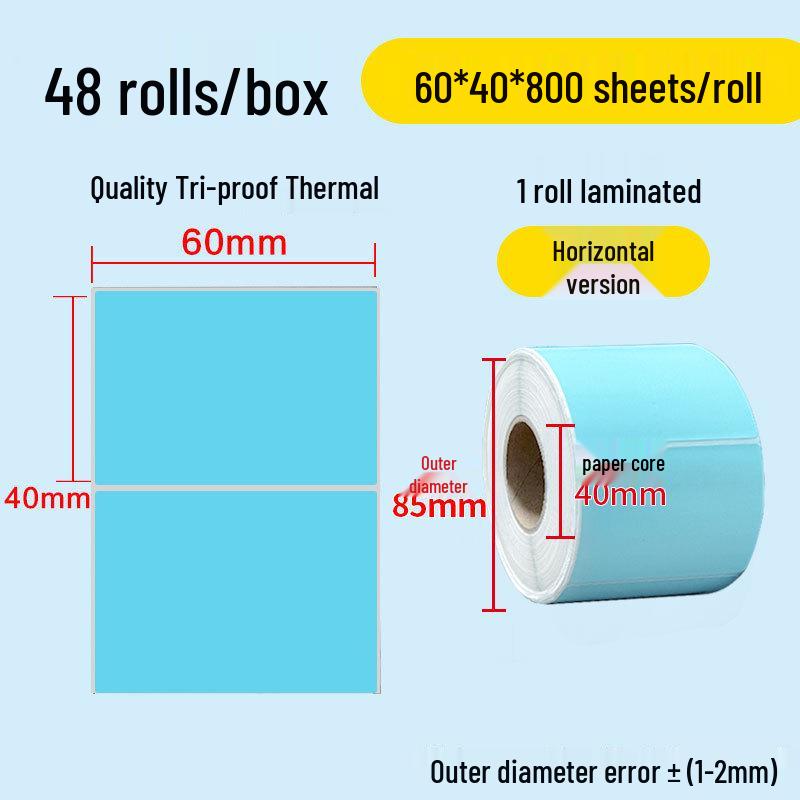 Durable Self-Adhesive Thermal Paper Barcode Labels for Printing 