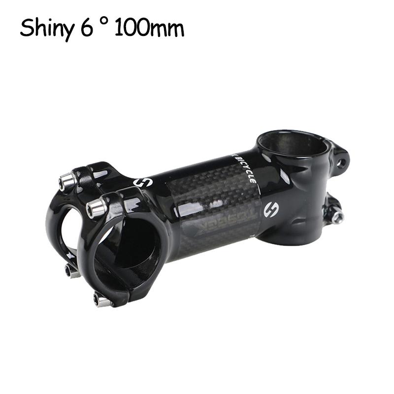 TOSEEK Fahrradlenker Vorbau Carbon Aluminium Rennrad MTB Bike Vorbau Ultraleicht 31.8 MTB Power 6/17 Grad Fahrradtisch Radsportteil