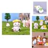 Adorable Cartoon Cow Resin Figurine For Diy Fairy Gardens And Terrariums