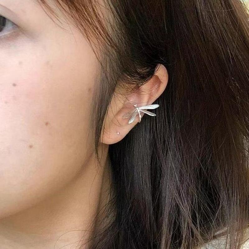 Vintage Delicate Dragonfly No Hole Ear Bone Clip Earrings For Women New Fashion Jewelry Party Gift