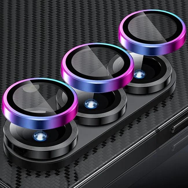 3D Individual Metal Ring Camera Tempered Glass Lens Protector For Samsung Galaxy Z Fold/Flip 8 7 6 5 Camera lens Protector Cover