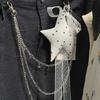 Stylish Irregular Star Key Clip Carabiner For Bags Jeans Trousers Chain Accessory Stylish Pentagrams Pendant Keychain