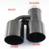 Car Accessories Stainless Steel and Bright Face Without Marked H-type Double Outlet Straight Edge Exhaust Pipe Tailpipe