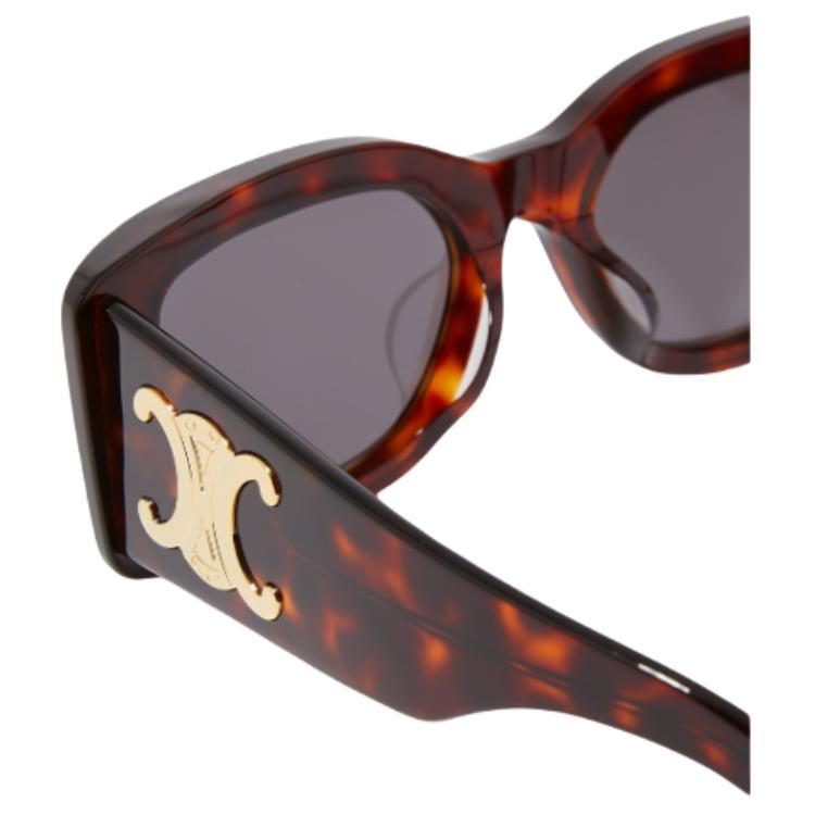 Celine Square Acetate Sunglasses With Logo Women Sunglasses Brown 4S282CPLB19TR-0