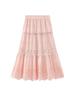 Spring Bohemian Romantic Lace Petal Patchwork Midi Skirt