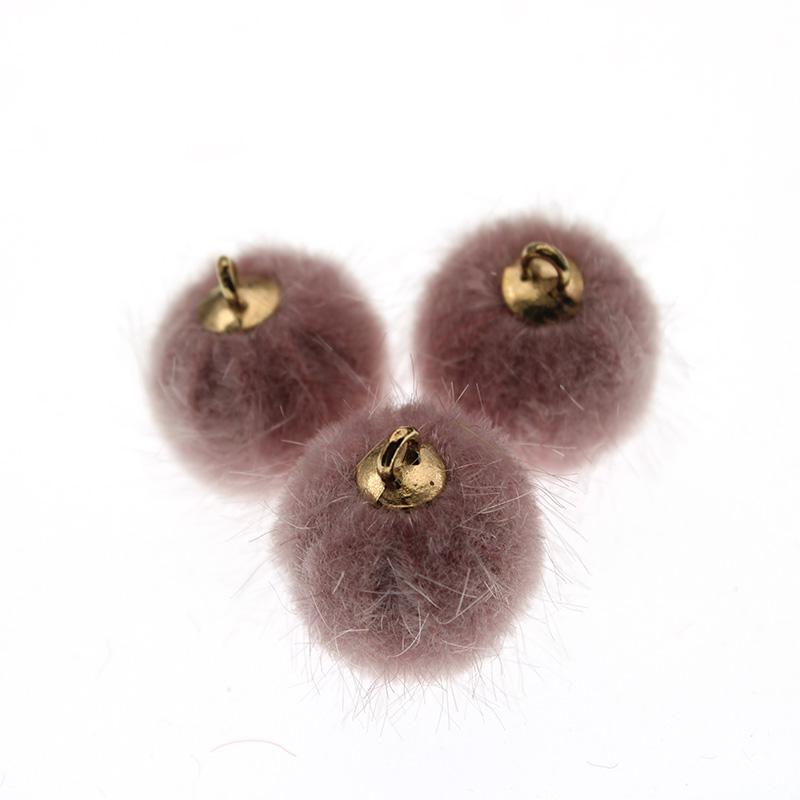10pcs Imitation Water Mink Pompom Earring Pendant DIY Craft Supplies Cute Plush Fur Ball Beads DIY Handmade Jewelry Findings