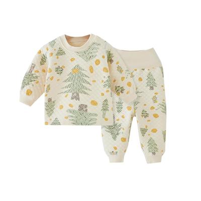 Pajamas Baby Clothes Girls Clothes Belly Wrap Girls Boys Spring Autumn Winter Clothes Thick Cotton Long Sleeve Girls Loungewear Sleepwear Top and