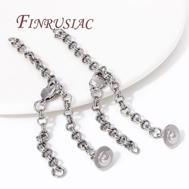 

18K Gold Plated Extension Tail Chain with Lobster Clasps Connector For Jewelry,Extender Chain Accessories For Bracelets DIY 1 piece