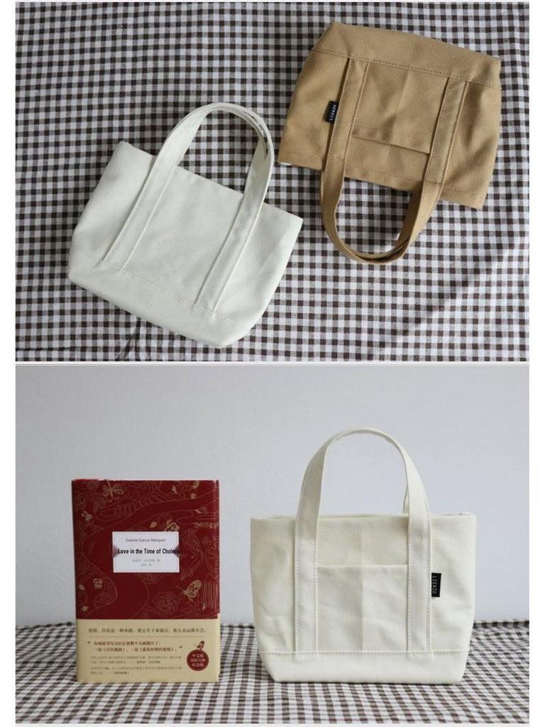 Literary Canvas Tote Bag - Neue Handtasche im japanischen und koreanischen Stil für Damen, niedlicher und lässiger Handyhalter.