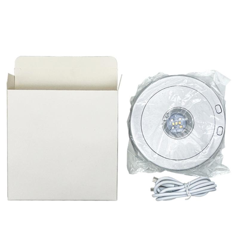Adjustable Speed Rotating Light Stand 360 Degree Display Base Rotating Display Stand for Jewelry Artwork Display