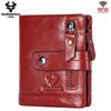 100% echtes Leder Männer Brieftasche Geldbörse Kleine Karte Halter PORTFOLIO Portomonee Männlichen Walet Tasche Kaffee Geld