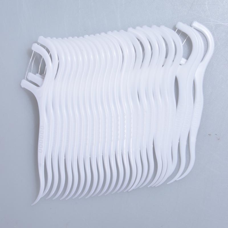 50 buc ață dentară periuță interdentară dinți periuță de dinți din plastic cu sârmă înalt polimer de unică folosință